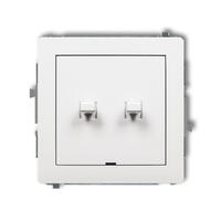 DECO amerikāņu stila divvirzienu spiedpogas slēdža mehānisms (dubultā poga bez piktogrammām, atsevišķs barošanas avots)