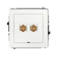 DECO Divkāršās antenas F tipa ligzdas (SAT) mehānisms - apzeltīts, bez apraksta lauka
