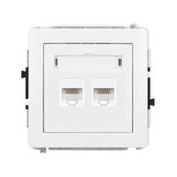 DECO Vienas datora ligzdas mehānisms 1xRJ45, kat. 6, 8 kontaktu, bez apraksta lauka