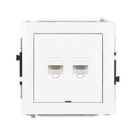 DECO Divkāršas datora ligzdas mehānisms 2xRJ45, kat. 5e, 8 kontaktu