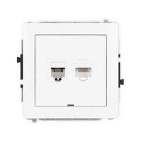 DECO Viena telefona ligzda 1xRJ11, bez instrumentu palīdzības + vienas datora ligzdas mehānisms 1xRJ45, kat. 5e, 8 kontakti