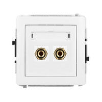DECO Vienas skaļruņa ligzdas (banāna tipa - sarkana un melna, apzeltīta, 4 mm) mehānisms