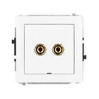 DECO Vienas skaļruņa ligzdas (banāna tipa - sarkana un melna, apzeltīta, 4 mm) mehānisms, bez apraksta lauka
