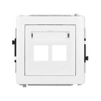 DECO dubultās multimediju ligzdas mehānisms bez moduļa (Keystone standarts)