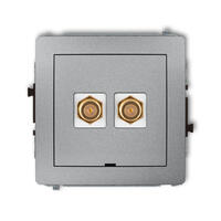 DECO Divkāršās antenas F tipa ligzdas (SAT) mehānisms - apzeltīts, bez apraksta lauka