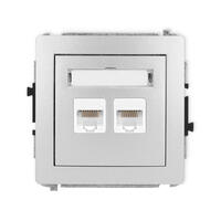 DECO Divkārša datora ligzdas mehānisms 2xRJ45, kat. 5e, 8 kontakti
