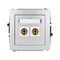 DECO vienas skaļruņa ligzdas (banāna tipa - sarkana un melna, apzeltīta, 4 mm) mehānisms