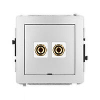 DECO vienas skaļruņa ligzdas (banāna tipa - sarkana un melna, apzeltīta, 4 mm) mehānisms, bez apraksta lauka