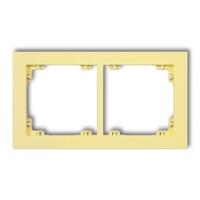 DECO 2-vietīgs universāls plastmasas rāmis DECO Pastel Matt (kanāriju dzeltens krāsā)