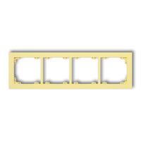 DECO 4-vietīgs universāls plastmasas rāmis DECO Pastel Matt (kanāriju dzeltens krāsā)