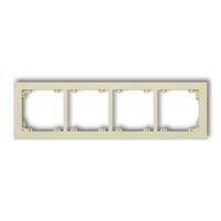 DECO 4-vietīgs universāls plastmasas rāmis DECO Pastel Matt (zemesriekstu krāsā)