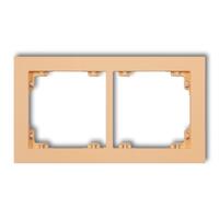 DECO 2-vietīgs universāls plastmasas rāmis DECO Pastel Matt (persiku krāsa)