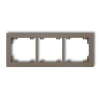 DECO 3-vietīgs universāls plastmasas rāmis DECO Pastel Matt (šokolādes)