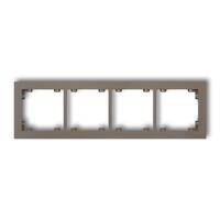 DECO 4-vietīgs universāls plastmasas rāmis DECO Pastel Matt (šokolādes)