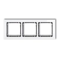 DECO 3-vietīgs universālais rāmis - stikla efekts (rāmis: balts; aizmugure: grafīts)