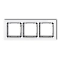DECO 3-vietīgs universālais rāmis - stikla efekts (rāmis: balts; aizmugure: grafīts)