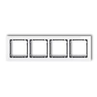 DECO 4-vietīgs universālais rāmis - stikla efekts (rāmis: balts; aizmugure: grafīts)