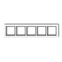 DECO 5-vietīgs universālais rāmis - stikla efekts (rāmis: balts; aizmugure: grafīta)