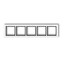 DECO 5-vietīgs universālais rāmis - stikla efekts (rāmis: balts; aizmugure: melna)