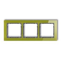 DECO 3-vietīgs universāls rāmis - stikla efekts (rāmis: zaļš; aizmugure: grafīts)