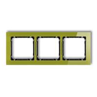 DECO 3-vietīgs universāls rāmis - stikla efekts (rāmis: zaļš; aizmugure: melns)