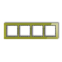 DECO 4-vietīgs universāls rāmis - stikla efekts (rāmis: zaļš; aizmugure: grafīts)