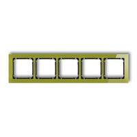 DECO 5-vietīgs universāls rāmis - stikla efekts (rāmis: zaļš; aizmugure: melns)