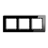 DECO 3-vietīgs universālais rāmis - stikla efekts (rāmis: melns; aizmugure: melns)