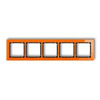DECO 5-vietīgs universālais rāmis - stikla efekts (rāmis: oranžs; aizmugure: melns)