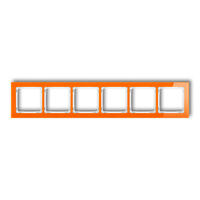 DECO 6-vietīgs universālais rāmis - stikla efekts (rāmis: oranžs; aizmugure: balts)
