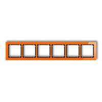 DECO 6-vietīgs universālais rāmis - stikla efekts (rāmis: oranžs; aizmugure: melns)