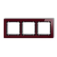 DECO 3-vietīgs universālais rāmis - stikla efekts (rāmis: bordo; aizmugure: melna)