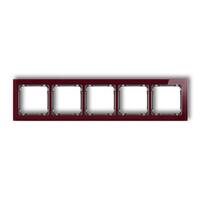 DECO 5-vietīgs universālais rāmis - stikla efekts (rāmis: bordo; aizmugure: grafīts)