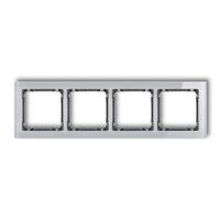 DECO 4-vietīgs universālais rāmis - stikla efekts (rāmis: pelēks; aizmugure: grafīts)