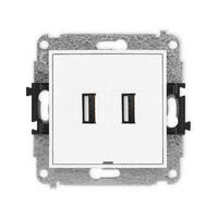 ICON 2xUSB A-A 2.0 dubultās ligzdas mehānisms, bez apraksta lauka