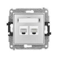 ICON Divkāršas datora ligzdas mehānisms 2xRJ45, kat. 6A, 8 kontaktu