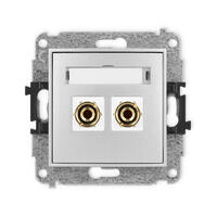 ICON Vienas skaļruņa ligzdas (banāna tipa - sarkana un melna, apzeltīta, 4 mm) mehānisms