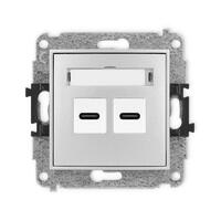 ICON Divkāršais USB uzlādes mehānisms 2xUSB C, 20 W maks.