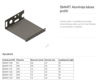 SMART 215e Alumīnija cokola profils 150mm (biezums 0,8mm) - Thumbnail 2
