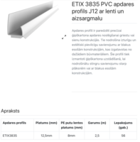 ETIX 3835/3 PVC nobeiguma līsteJ12 ar lamellu - Thumbnail 2