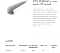 ETIX 3831 PVC nobeiguma līste logiem (pašlīmējošā) J12 - Thumbnail 2