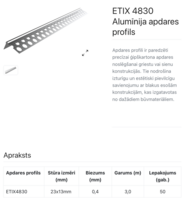 ETIX 4830 Alumīnija nobeiguma līste 0,4mm CE - Thumbnail 2