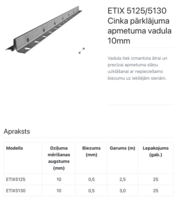 ETIX 5125  ZN apmetuma vadula 10mm 0,5mm CE 2,5m - Thumbnail 2