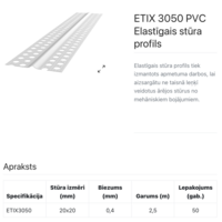 ETIX 3050 PVC universālais stūris - Thumbnail 2