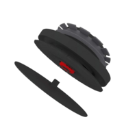 pieplūdes gaisa difuzors Luna S125 Ø 170, melns