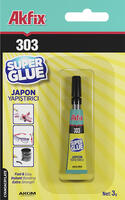 Akfix 303 Super Glue, superlīme 3g, pilns iepakojums 10gb