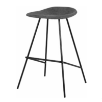 Tenzo Ted bāra krēsls, augstais bez atzveltnes, granīta pelēks (Granite Grey)