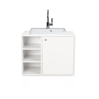 Tenzo Tom Tailor izlietnes skapītis + Izlietne DĀVANA 62 x 80 x 50 cm, balts (White)