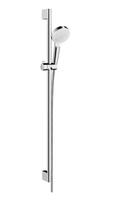 Rokas dušas komplekts Crometta 100 Vario, 900 mm, EcoSmart 9 l/min, balts/hroms