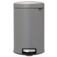 Atkritumu tvertne ar pedāli NewIcon, 12l, mineral concrete grey